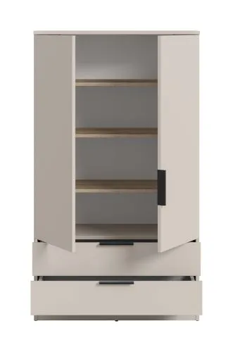 Garderobenschrank Kopenhagen | Kaschmir mit Einlegeböden