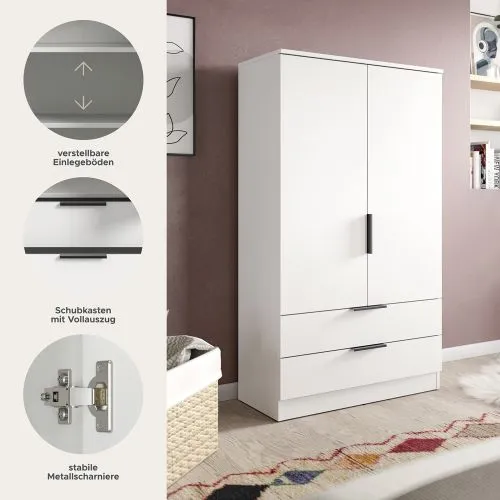 Garderobenschrank Kopenhagen | weiß