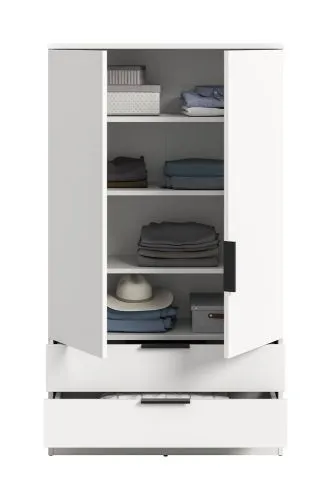 Garderobenschrank Kopenhagen | weiß mit Einlegeböden