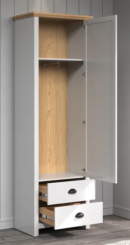Garderobenschrank Landside | Lichtgrau / Artisan Eiche