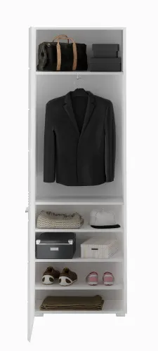 Garderobenschrank Linus | weiß Hochglanz