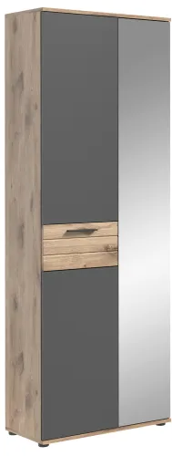 Garderobenschrank Mason | Nox Oak / Basalt Grau