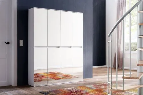 Garderobenschrank Mirror 2 | Kombination | weiß | 2-teilig
