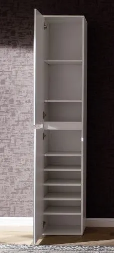 Garderobenschrank Mirror 2 | weiß | Spiegeltüren