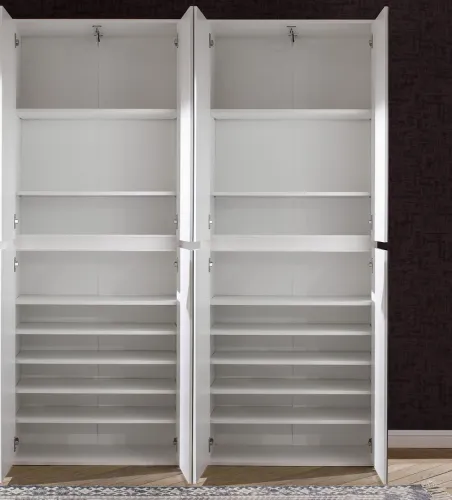 Garderobenschrank Mirror | Kombination | weiß | 2-teilig