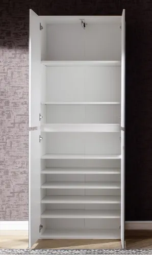 Garderobenschrank Mirror | weiß | Spiegeltüren