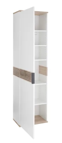 Garderobenschrank Montello 1-türig | Soft white / Viking Oak