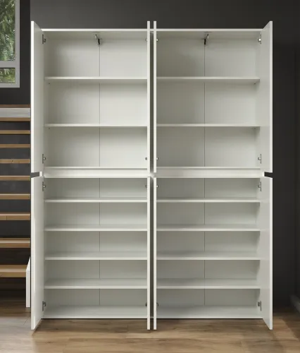 Garderobenschrank Nevada | weiß | 148 x 191 x 34 cm