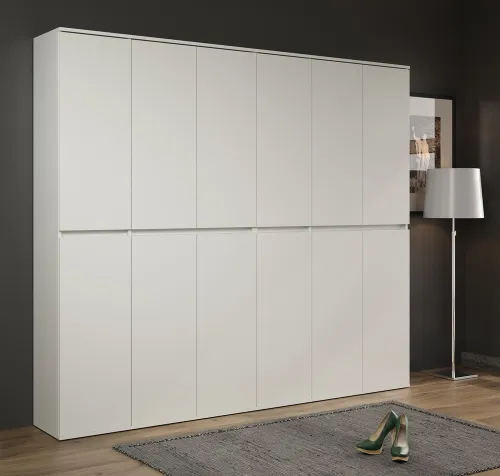 Garderobenschrank Nevada | weiß | 222 x 191 x 34 cm