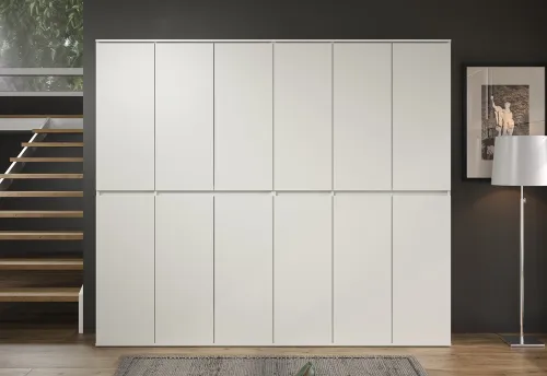 Garderobenschrank Nevada | weiß | 222 x 191 x 34 cm