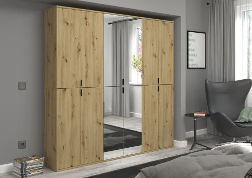 Garderobenschrank Projekt X 1 | Kombination | Artisan Eiche Spiegeltüren | 3-teilig