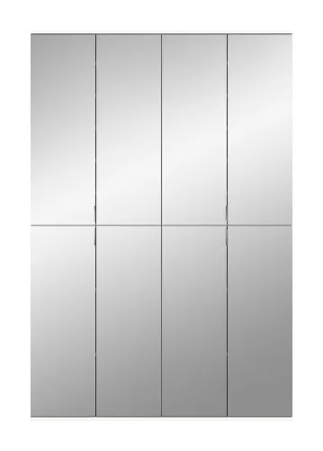 Garderobenschrank Projekt X 1 | Kombination | weiß | Spiegeltüren | 2-teilig