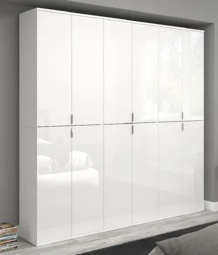 Garderobenschrank Projekt X 2 | Kombination | weiß Hochglanz 3-teilig