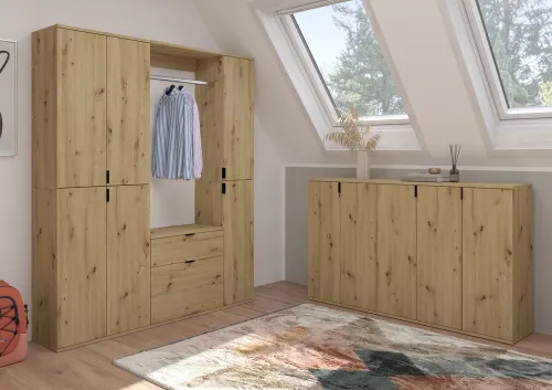 Garderobenschrank Projekt X | Artisan Eiche