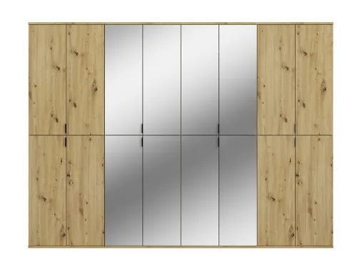 Garderobenschrank Projekt X groß | Kombination | Artisan Eiche / Spiegeltüren | 4-teilig