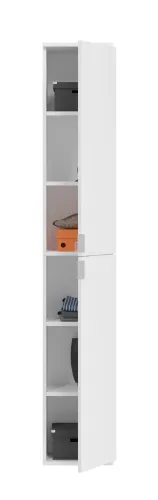 Garderobenschrank Projekt X | Kombination | weiß Hochglanz / Spiegeltüren | 3-teilig