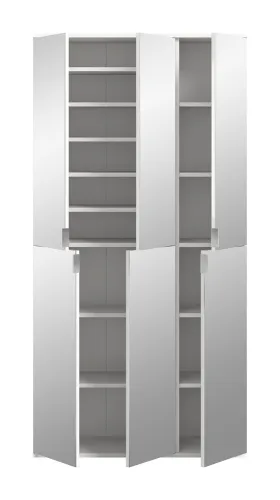 Garderobenschrank Projekt X | Kombination | weiß | Spiegeltüren | 2-teilig