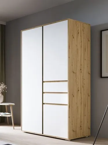 Garderobenschrank Schrank Falun | weiß / Artisan Eiche