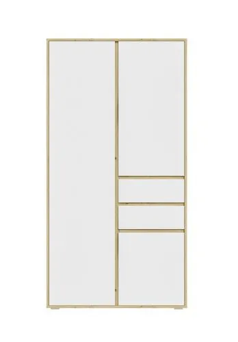 Garderobenschrank Schrank Falun | weiß / Artisan Eiche