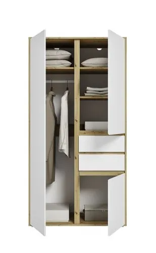 Garderobenschrank Schrank Falun | weiß / Artisan Eiche