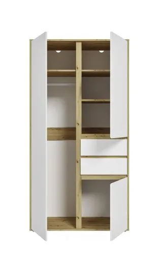 Garderobenschrank Schrank Falun | weiß / Artisan Eiche