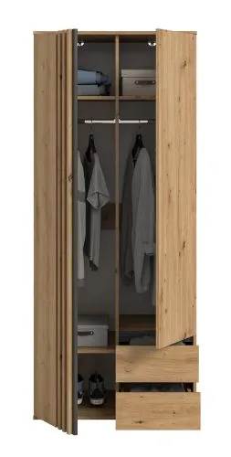 Garderobenschrank Schrank Tofta | mit Schubkästen | Artisan Eiche