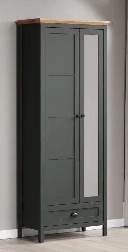 Garderobenschrank Stanton | Tannengrün / Eiche