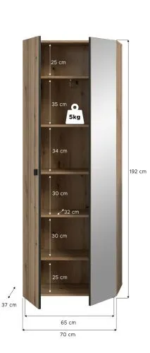 Garderobenschrank Station | Evoke Eiche