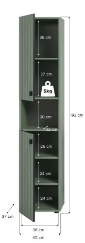 Garderobenschrank Station | Smoke Green