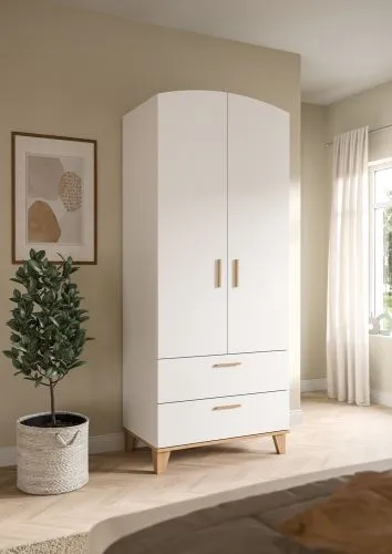Garderobenschrank Stella | weiß / Artisan Eiche