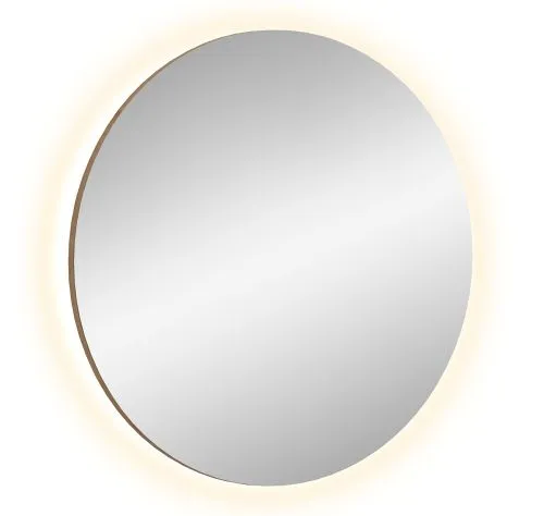 Garderobenspiegel Drive | rund | Artisan Oak inkl. LED Lichtband