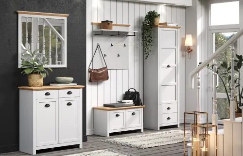 Garderobenspiegel Landside | Lichtgrau / Artisan Eiche