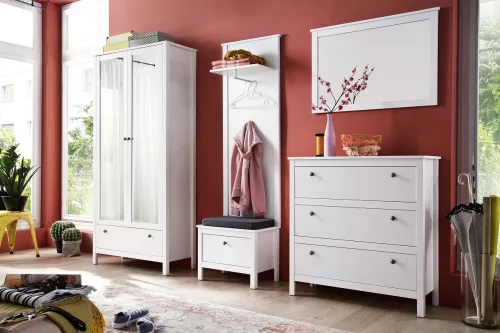 Garderobenspiegel Ole | weiß | Landhausstil