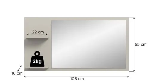 Garderobenspiegel Station | Kaschmir