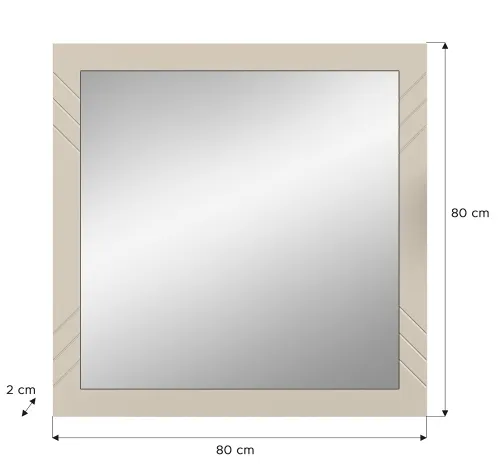 Garderobenspiegel | Wandspiegel Notes | beige matt/sandfarben