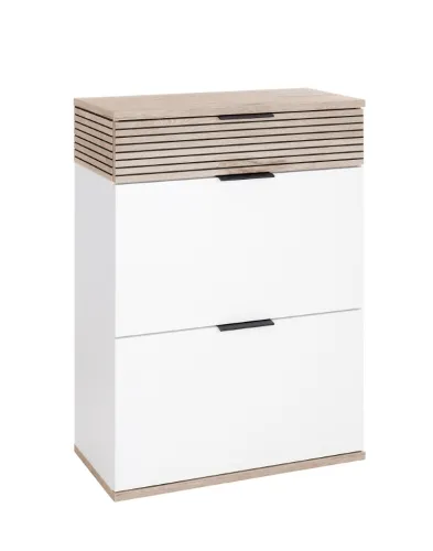 Hänge-Schuhschrank Montello | Soft White / Viking Oak