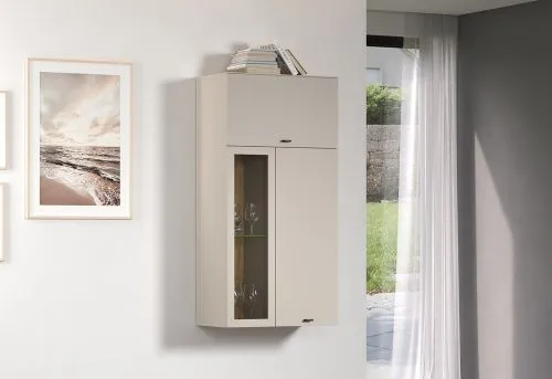 Hänge-Vitrine Vitrinenschrank Bellugi, Cashmere Dekor – Ansicht 7