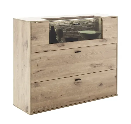 Hängekommode Schuhkommode Mezzano | Viking Oak mit Beleuchtung