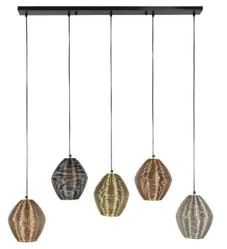 Hängelampe Hive 5 Leuchten | Metall | verschiedene Farben