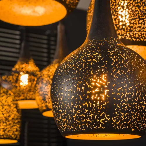 Hängelampe Jona | 7 Leuchten | Metall | Artic schwarz