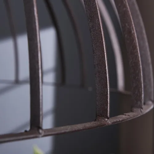 Hängelampe Kefi 1 Leuchte | Metall | schwarz / braun