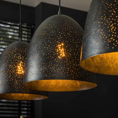 Hängelampe Kioto | 3 Leuchten | Metall | anthrazit