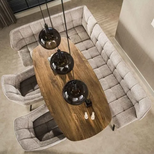 Hängelampe Rafina | 3 Leuchten | Glas | Sienna braun