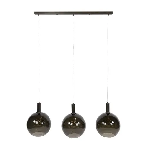 Hängelampe Rafina | 3 Leuchten | Glas | Sienna braun