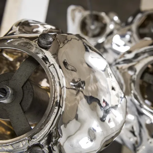 Hängelampe Riza 5 Leuchten | gestuft | verchromt