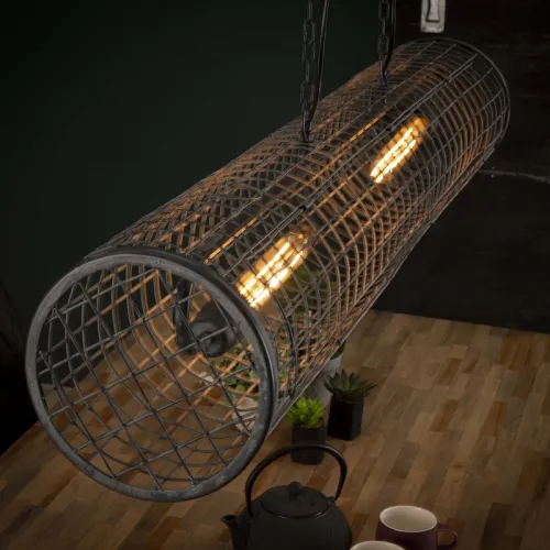 Hängelampe Thori | Zylindergeflecht