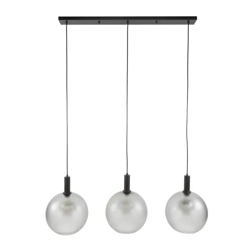 Hängelampe Valenti | 3 Leuchten | Glas | frosted grau