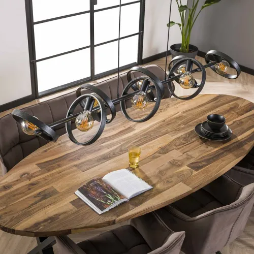 Hängelampe Yoko | 8 Leuchten | Metall | Charcoal