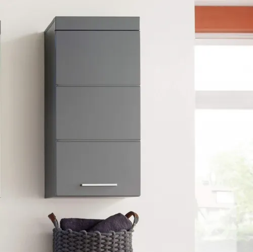 Hängeschrank Amanda | grau Hochglanz