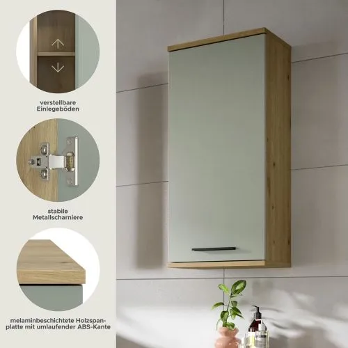 Hängeschrank Blake | Salbei / Artisan Eiche